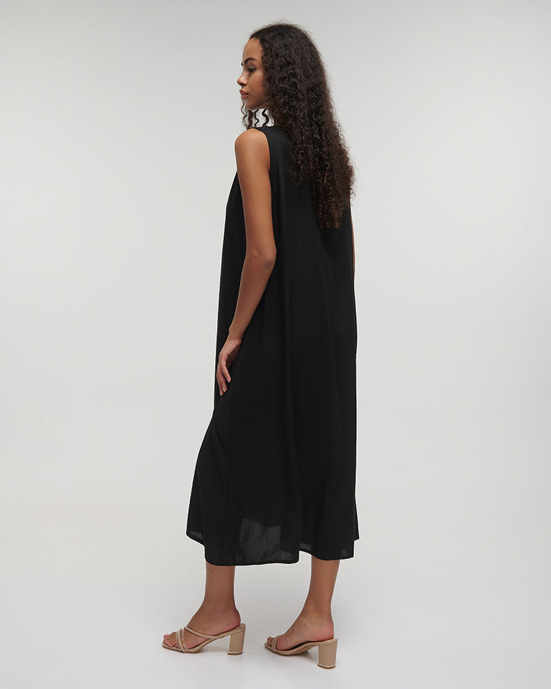Ble Resort Collection Abito Lungo Senza Maniche con Dettagli