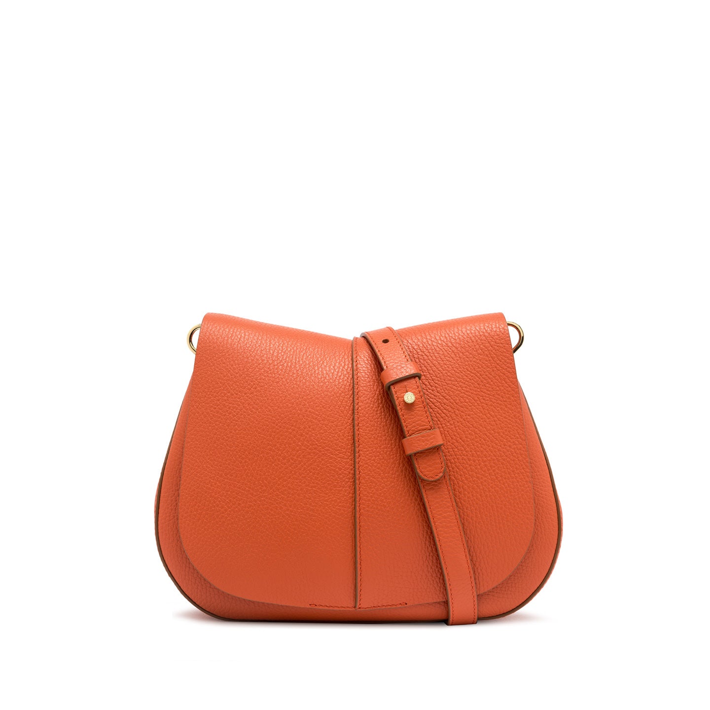 Gianni Chiarini Helena Round borsa a tracolla in pelle martellata con tasche organizzate Arancione TU | Giò Fashion