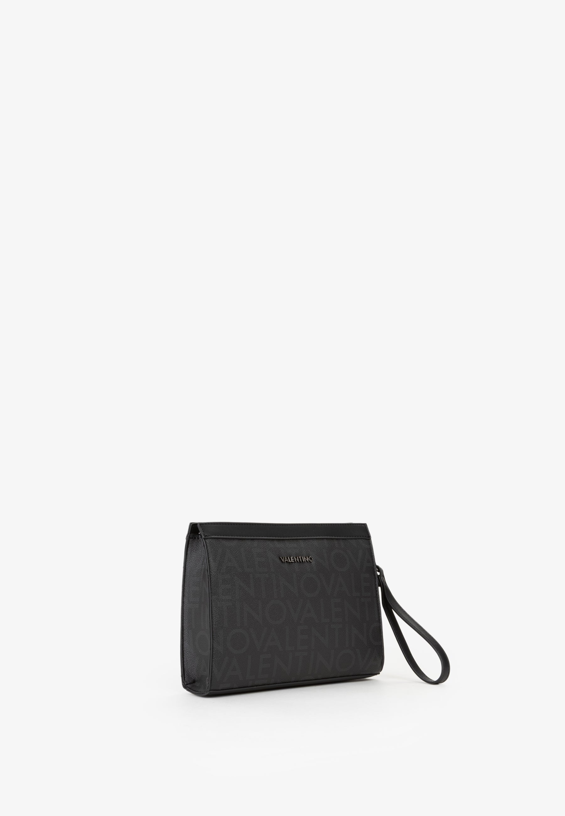 Pochette uomo Mario Valentino con stampa logo all over e chiusura zip Nero TU | Giò Fashion