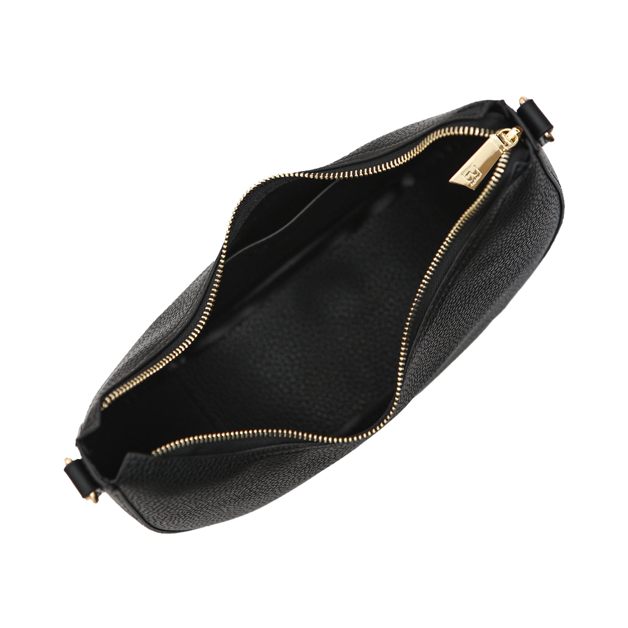 Borsa a spalla By Byblos a mezzaluna con logo frontale NERO TU | Giò Fashion