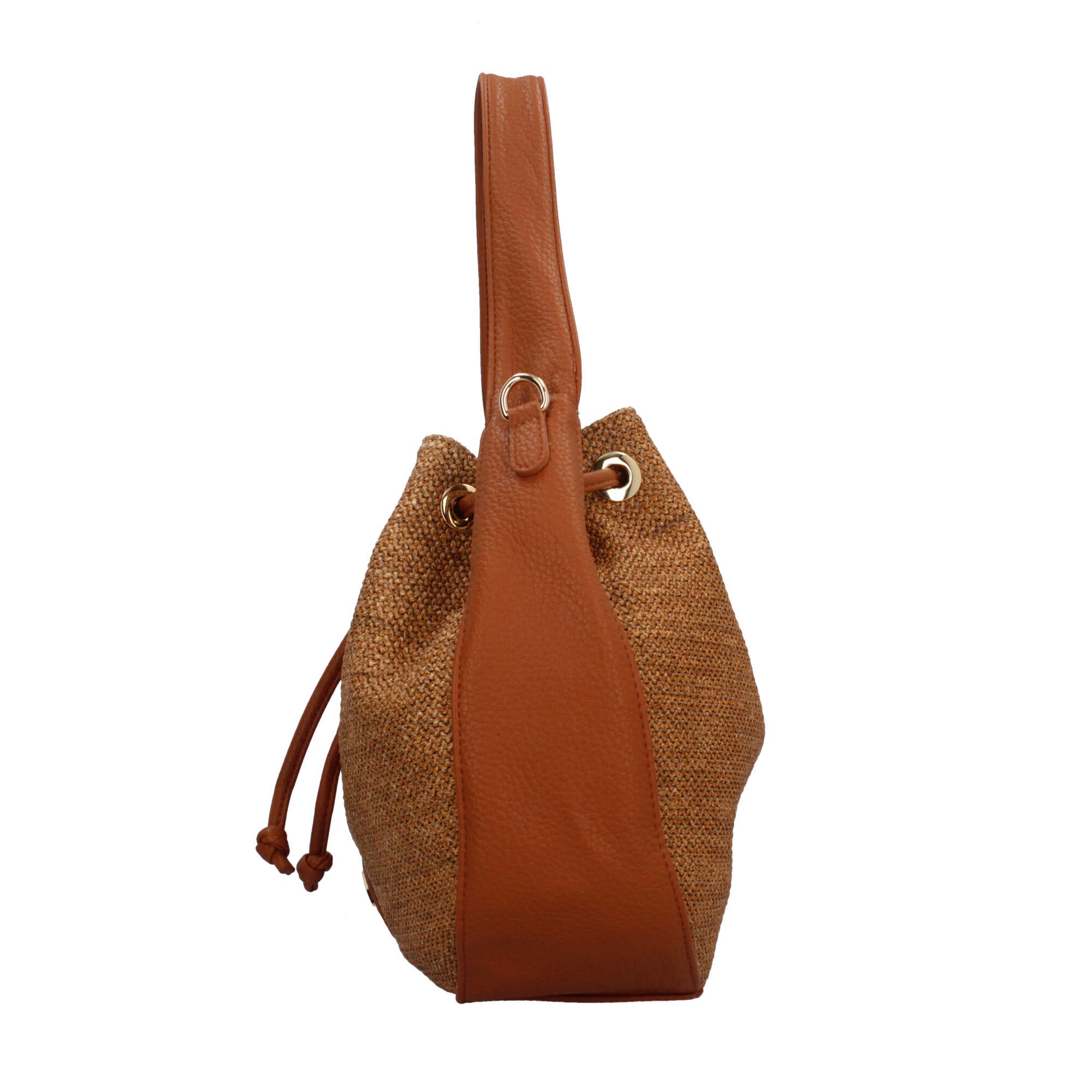Borsa hobo donna YNot in rafia con manico in ecopelle