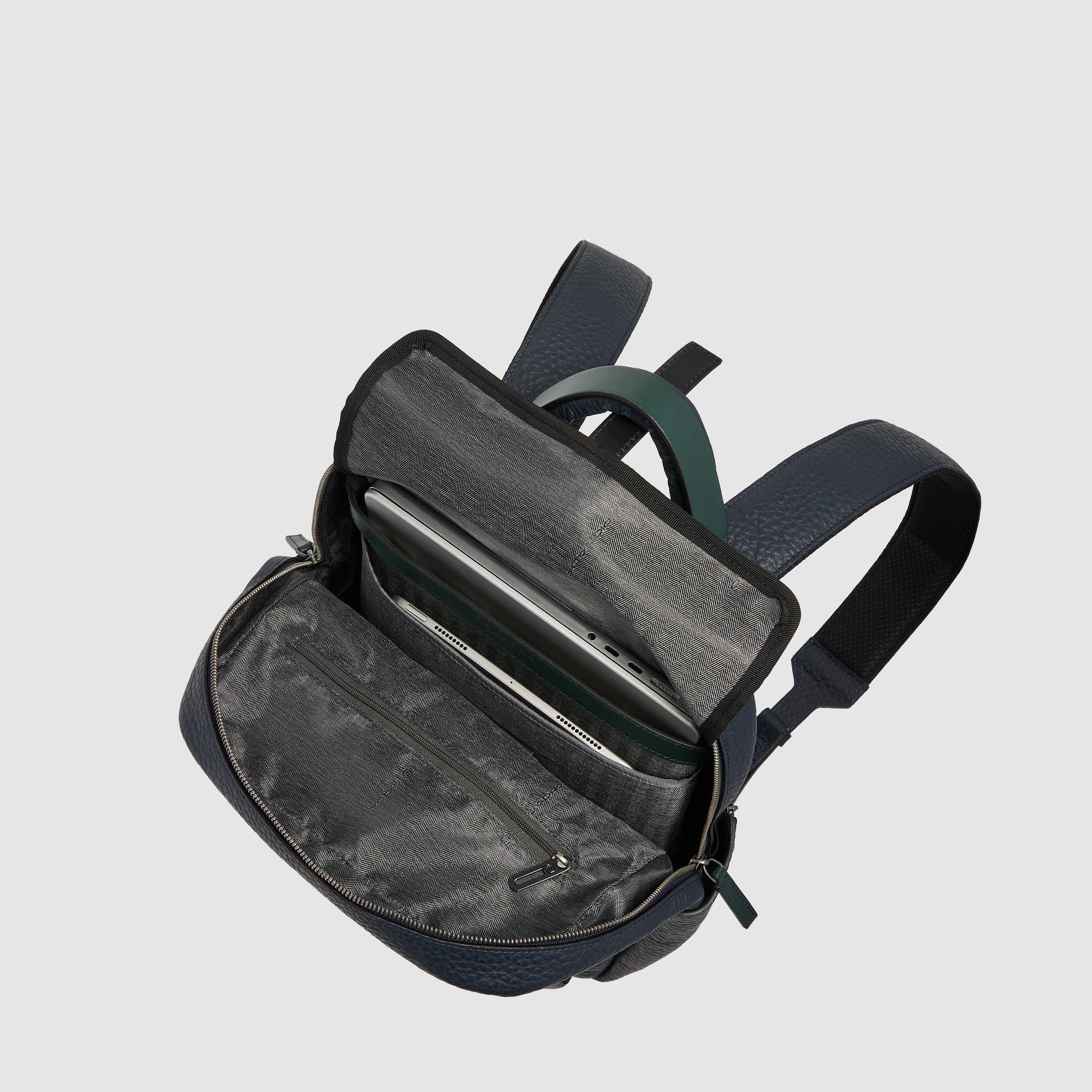 Zaino Uomo Porta PC 14" in Pelle con Doppio Scomparto