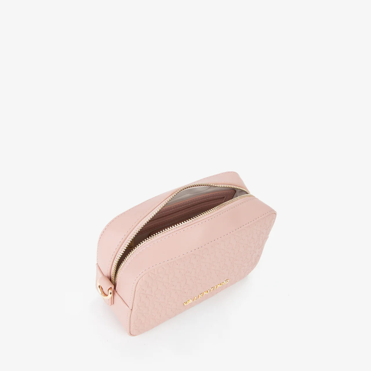 Valentino borsa a tracolla donna compatta con logo in rilievo Rosa TU | Giò Fashion