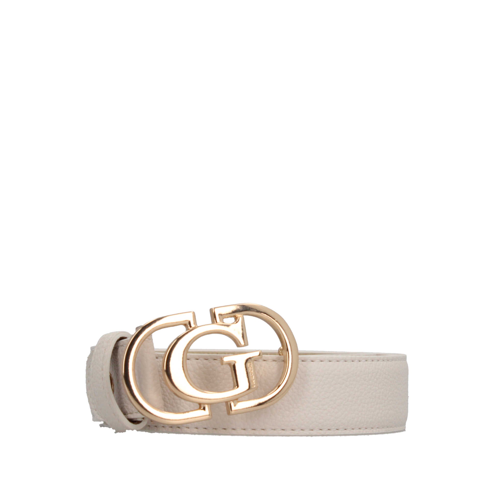Cintura Guess con fibbia doppia G dorata Bianco M | Giò Fashion