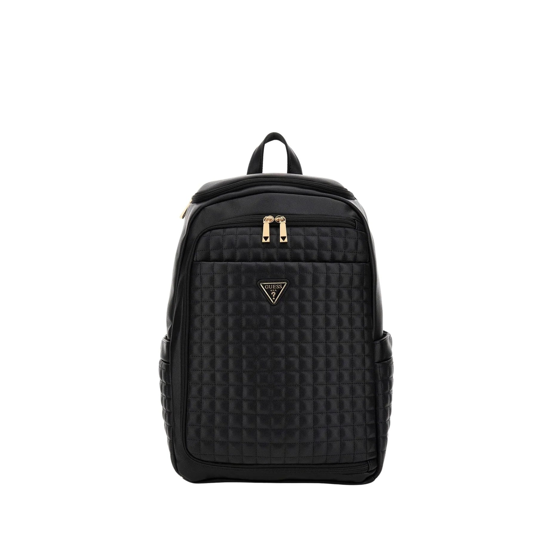 Zaino Guess trapuntato con logo e tasche laterali NERO TU | Giò Fashion