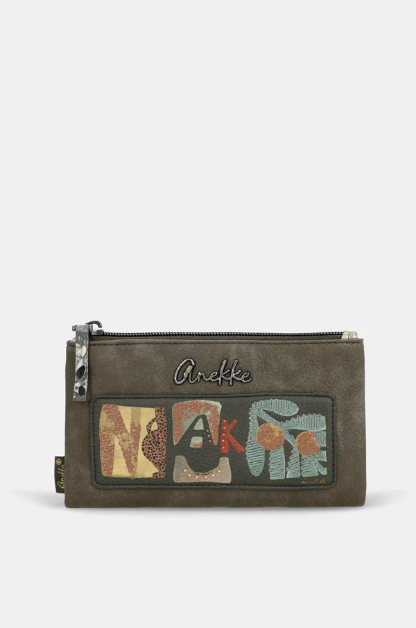 Portafoglio donna Anekke lungo con zip organizer carte e monete Grigio TU | Giò Fashion