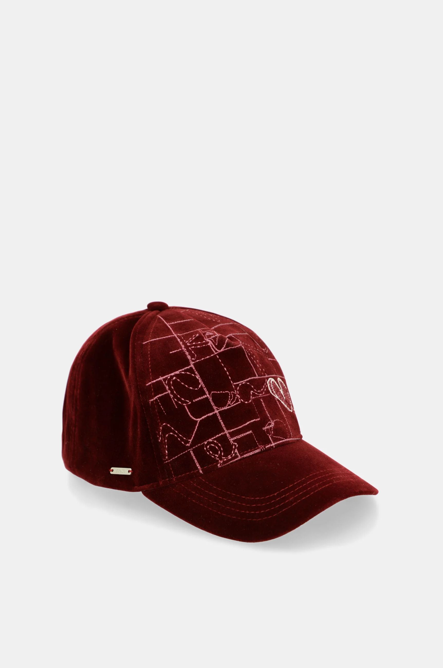 Cappellino Anekke donna in velluto con ricamo Rosso TU | Giò Fashion