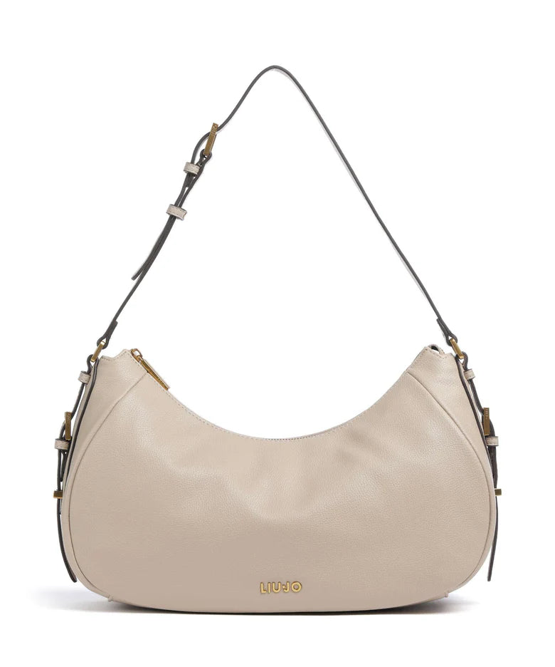 Borsa a Spalla Donna Liu Jo in Pelle con Tracolla Regolabile Beige TU | Giò Fashion