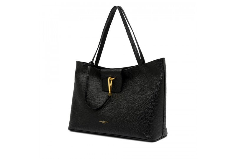Borsa a spalla Gianni Chiarini Marisol in pelle con design geometrico NERO TU | Giò Fashion