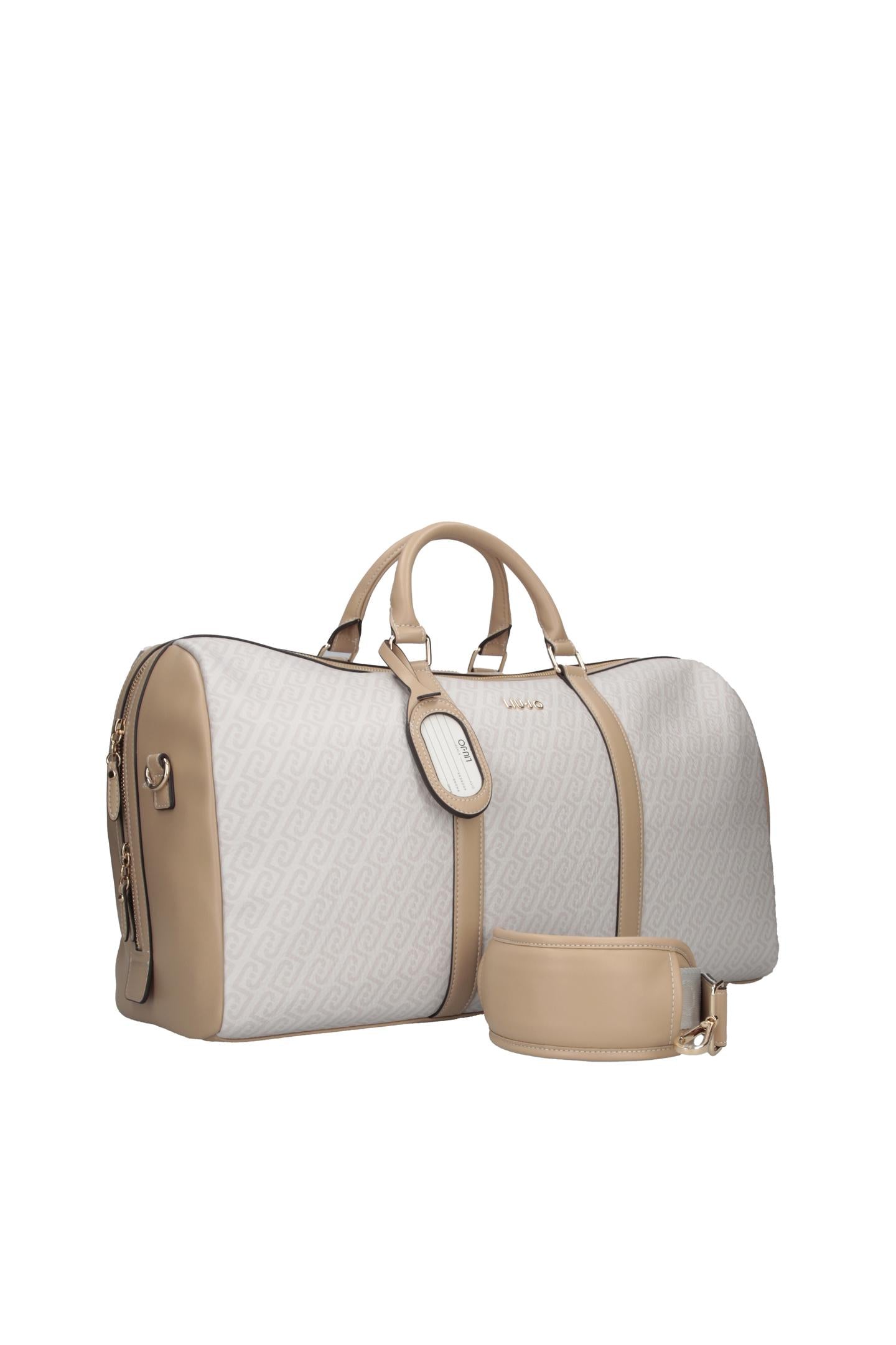 Borsone da Viaggio Liu Jo con Stampa Monogram e Tracolla Regolabile Naturale cipria TU | Giò Fashion