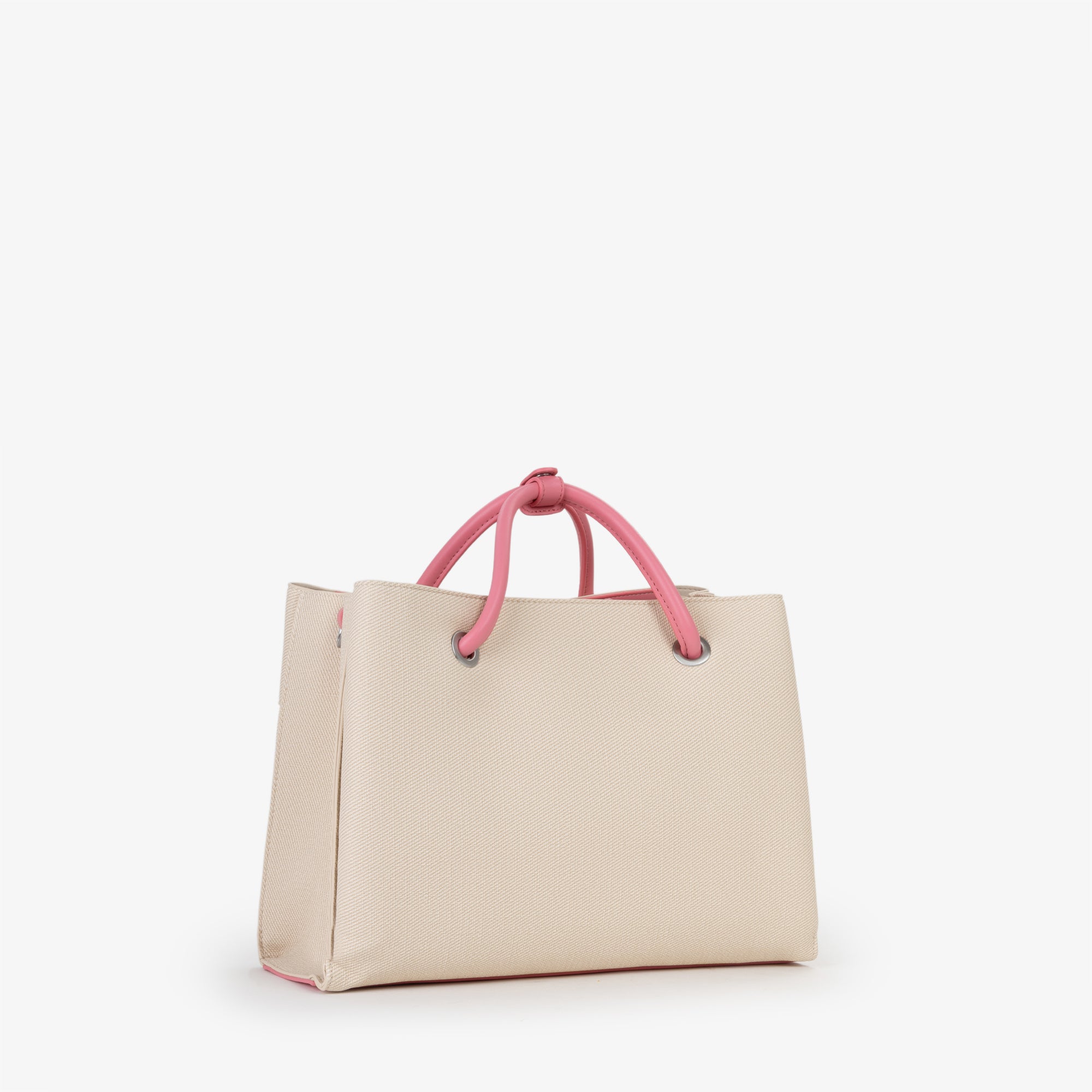 Borsa a mano Mario Valentino in tessuto con manici rigidi e tracolla regolabile Rosa TU | Giò Fashion