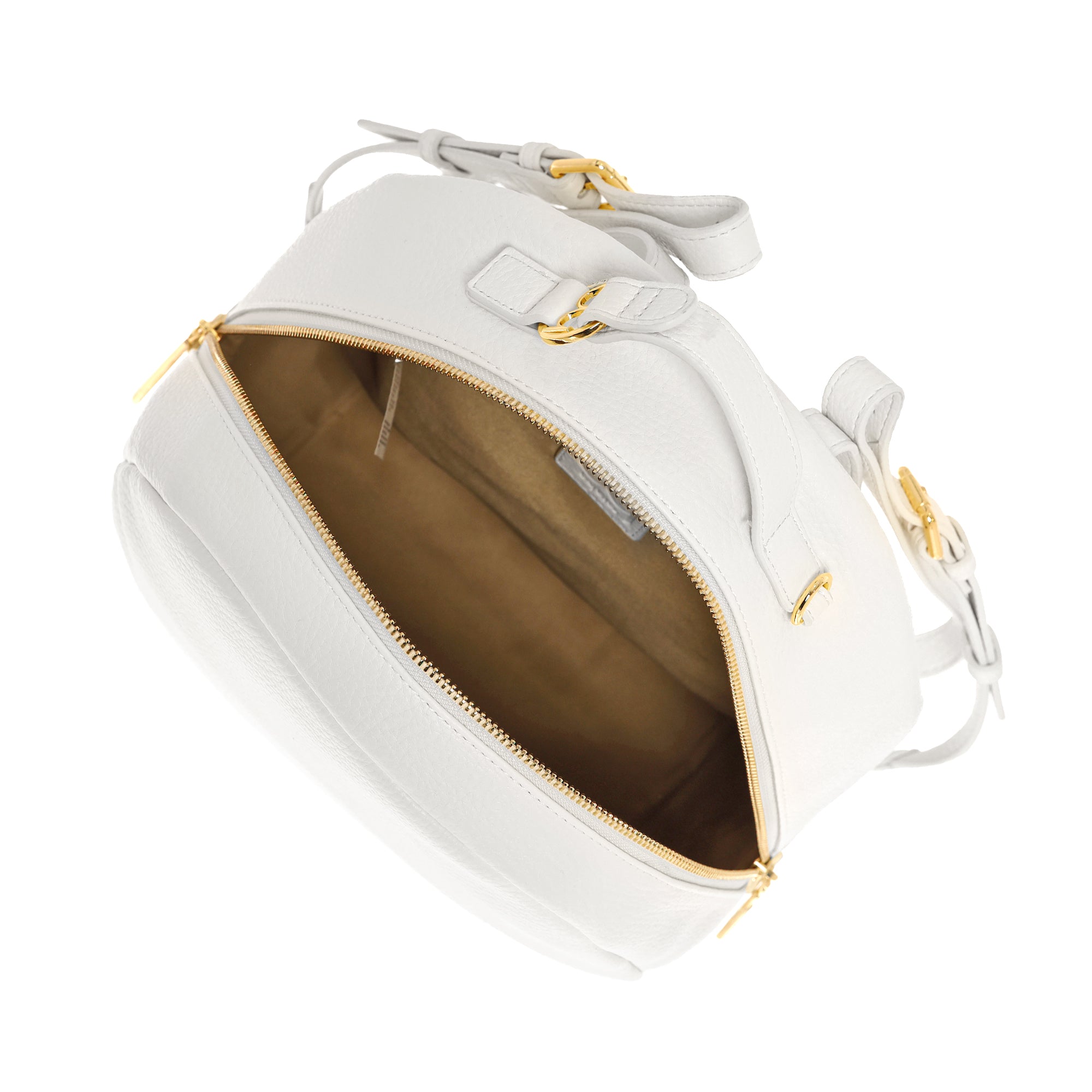 Zaino Byblos donna in ecopelle con zip superiore e dettagli metallici eleganti Bianco TU | Giò Fashion