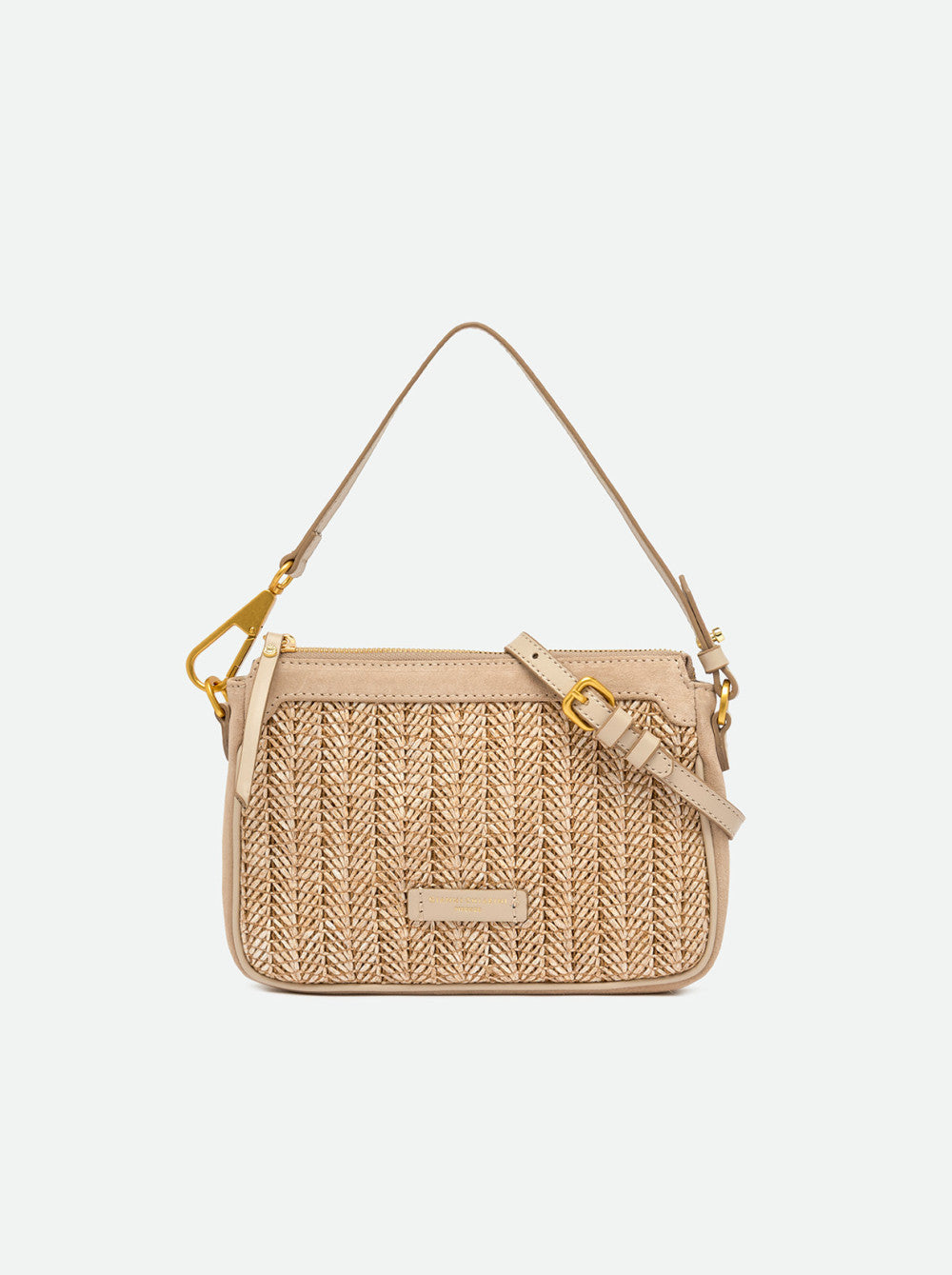 Borsa a spalla Gianni Chiarini compatta con lavorazione intrecciata e doppia portabilità Beige TU | Giò Fashion