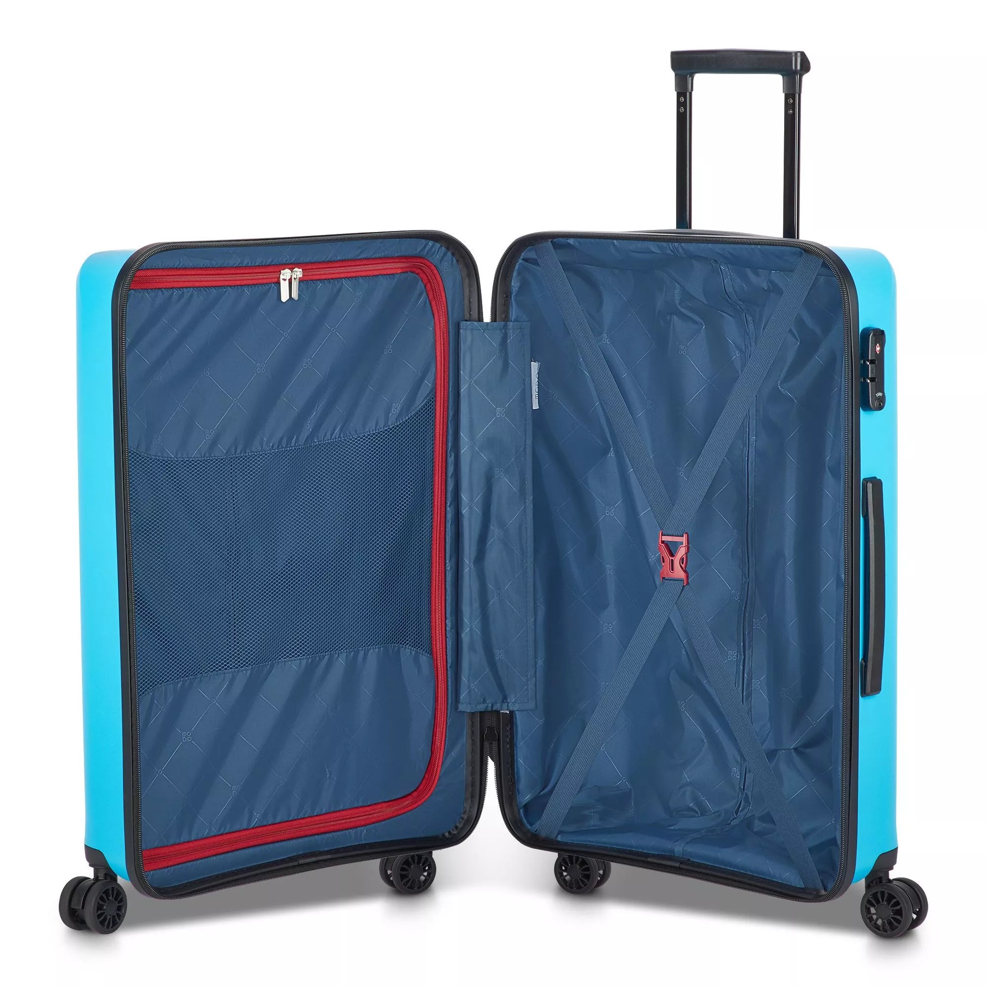 Modo by Roncato Trolley Medio Rigido 4 Ruote da Viaggio 66x43,5x25 AZZURRO TU | Giò Fashion