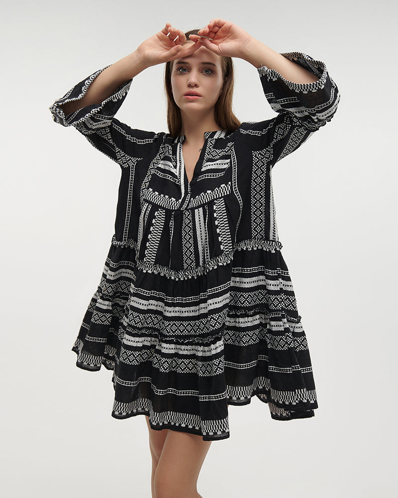 Ble Resort Collection Abito Corto a Maniche Lunghe