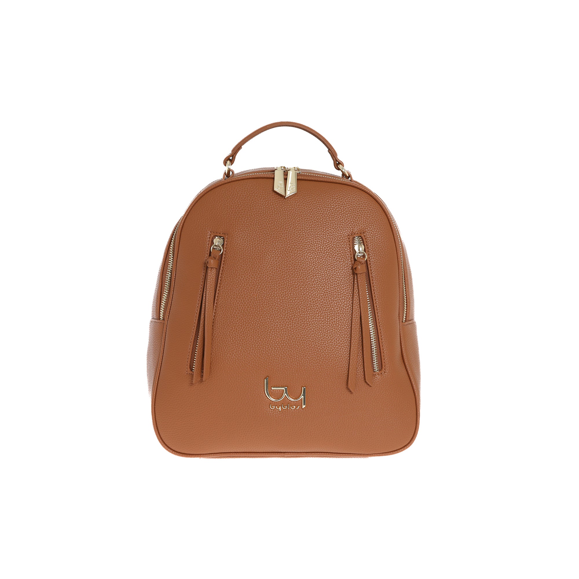 Zaino By Byblos elegante con manico superiore e logo frontale CUOIO TU | Giò Fashion