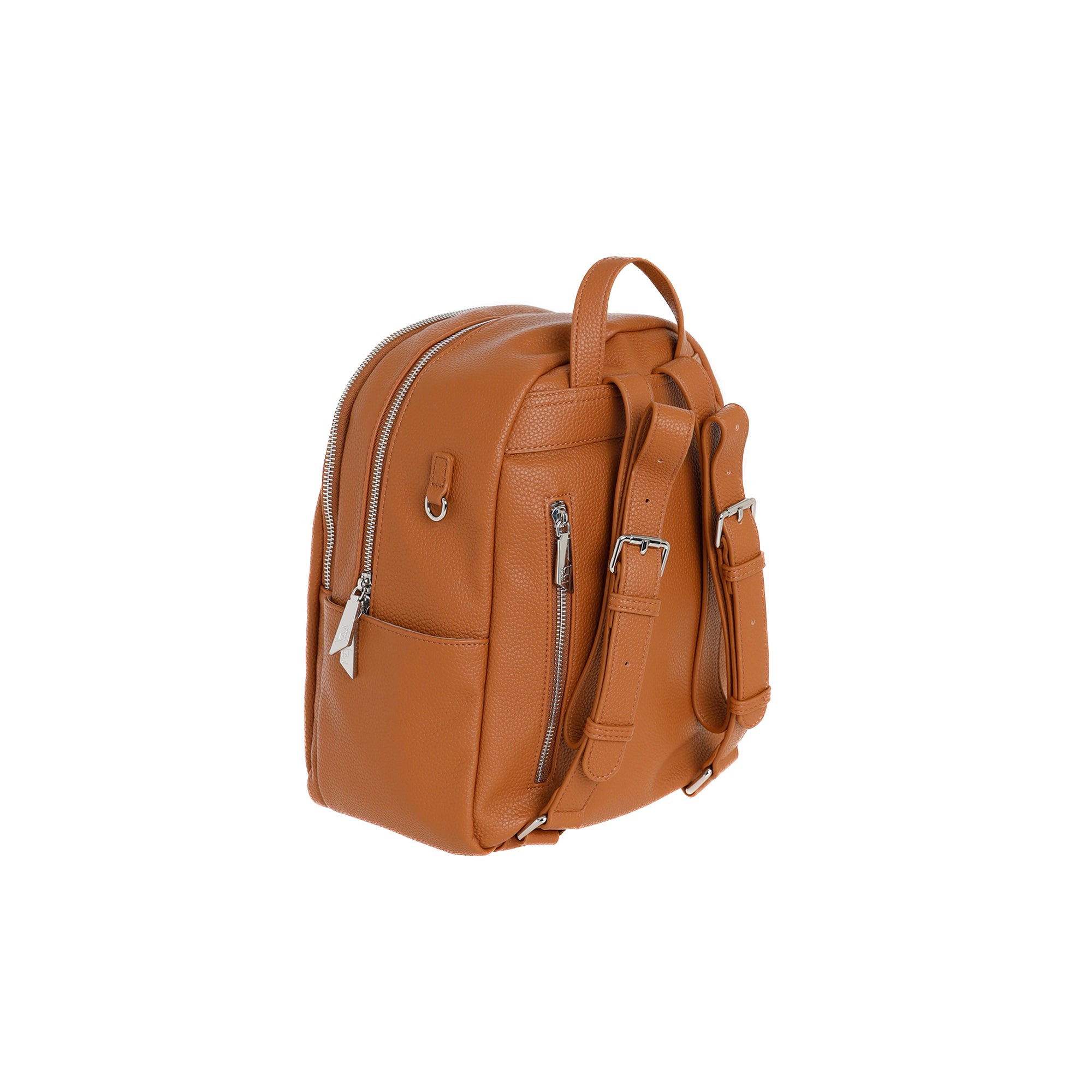 Zaino Byblos donna in ecopelle con logo frontale design minimal elegante TAN TU | Giò Fashion