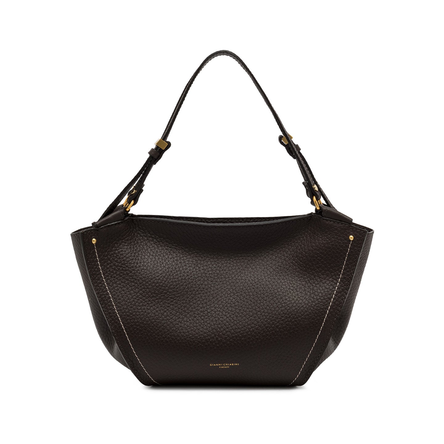 Borsa shopping Gianni Chiarini in pelle martellata con doppi manici Marrone TU | Giò Fashion