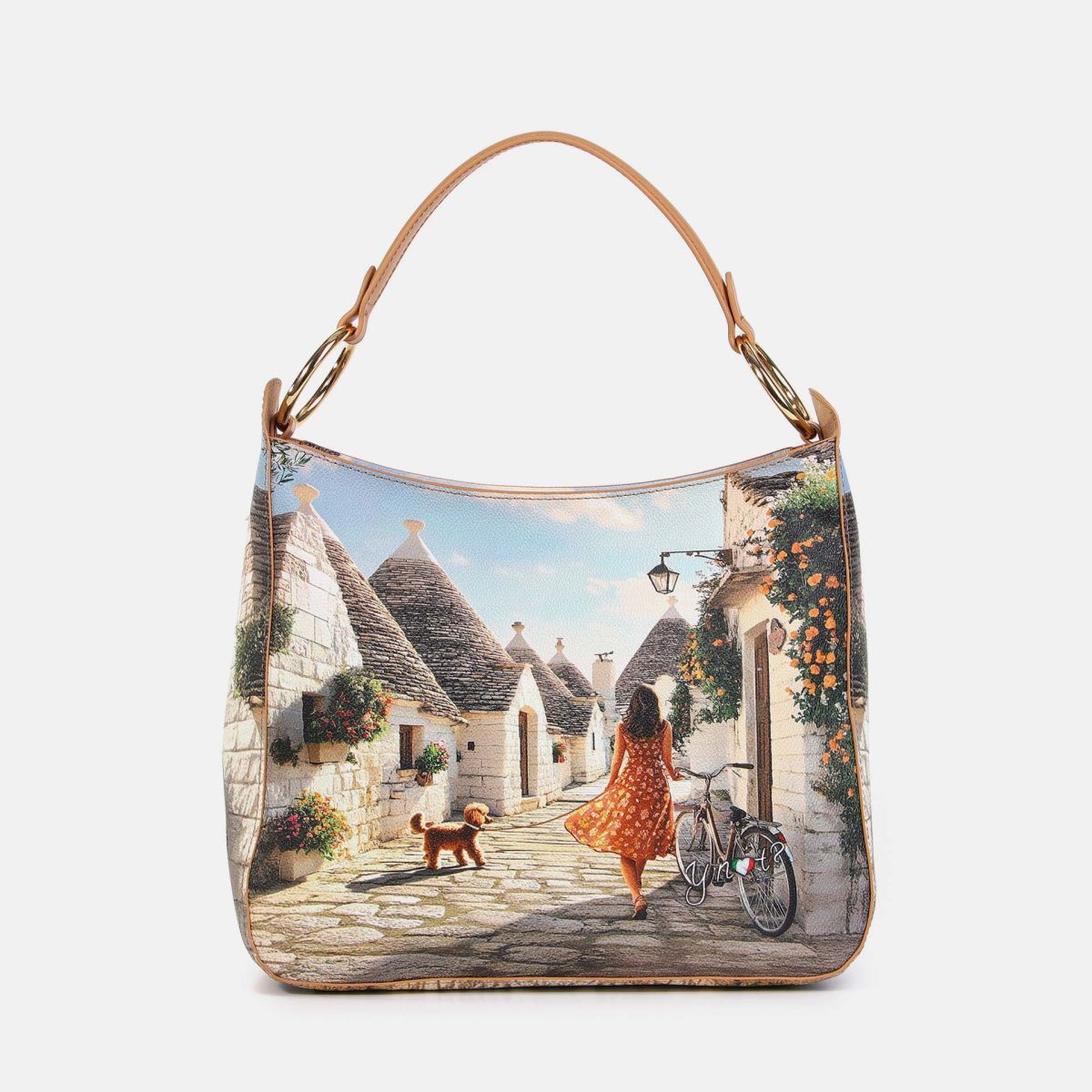Borsa Hobo Donna Ynot? a Spalla in Ecopelle con Zip