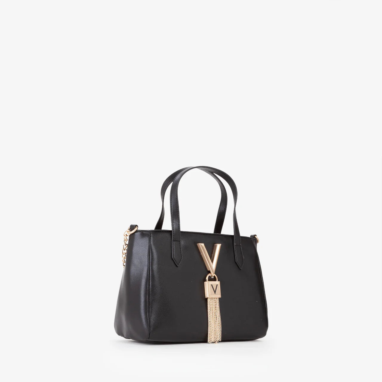 Valentino borsa a mano donna con dettaglio V pendente Nero TU | Giò Fashion