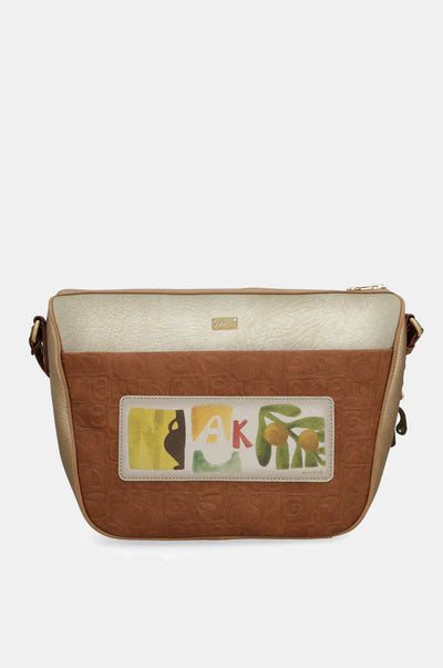 Borsa Tracolla Anekke Donna con Zip Compatta e Pratica Beige TU | Giò Fashion