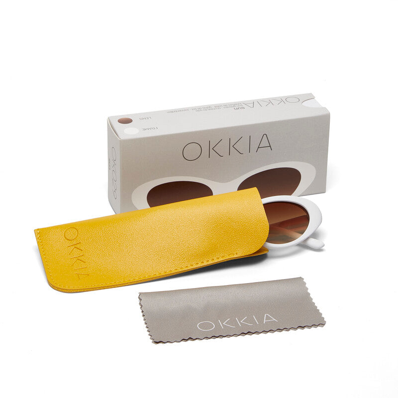 OKKIA Lina Occhiali da Sole Donna Small Cat Eye con Lenti Sfumate e Protezione UV400
