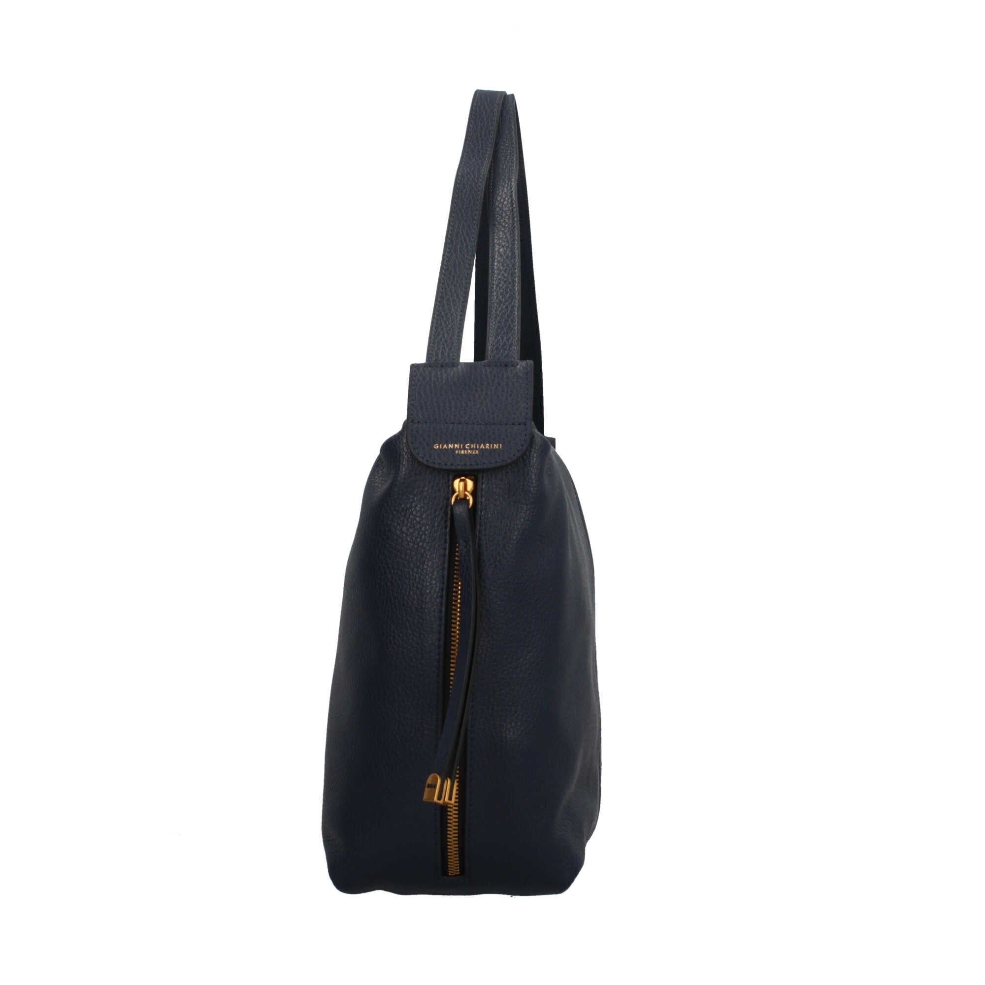 Gianni Chiarini Guia zaino in pelle martellata con doppia zip e tracolle regolabili Blu TU | Giò Fashion