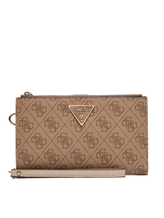 Portafoglio Guess da donna con polsiera e logo BEIGE LOGO TU | Giò Fashion