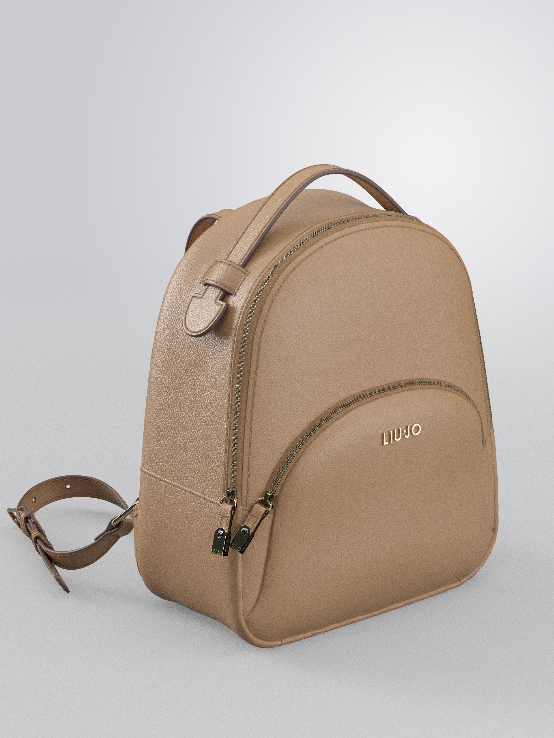 Zaino Liu Jo elegante con tasca frontale e chiusura zip Mud TU | Giò Fashion
