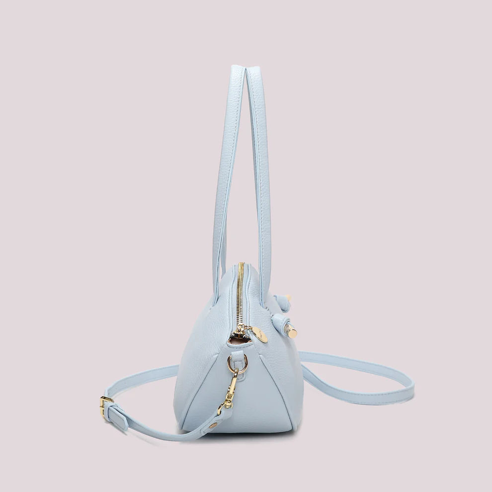 Borsa a Spalla Mimi Mua Nodo ai Manici CELESTE TU | Giò Fashion