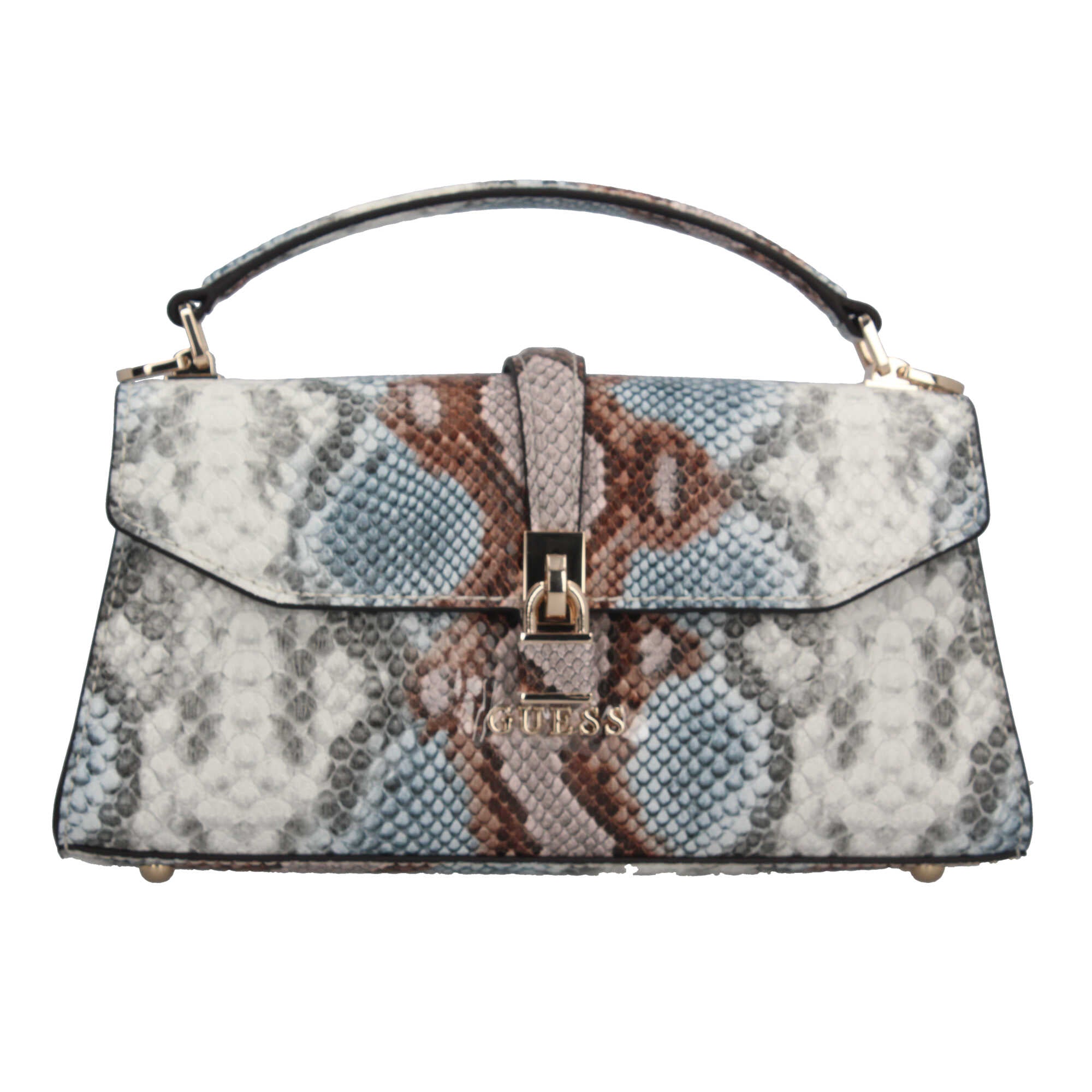 Borsa a mano Guess con stampa fashion e chiusura a fibbia Grigio TU | Giò Fashion