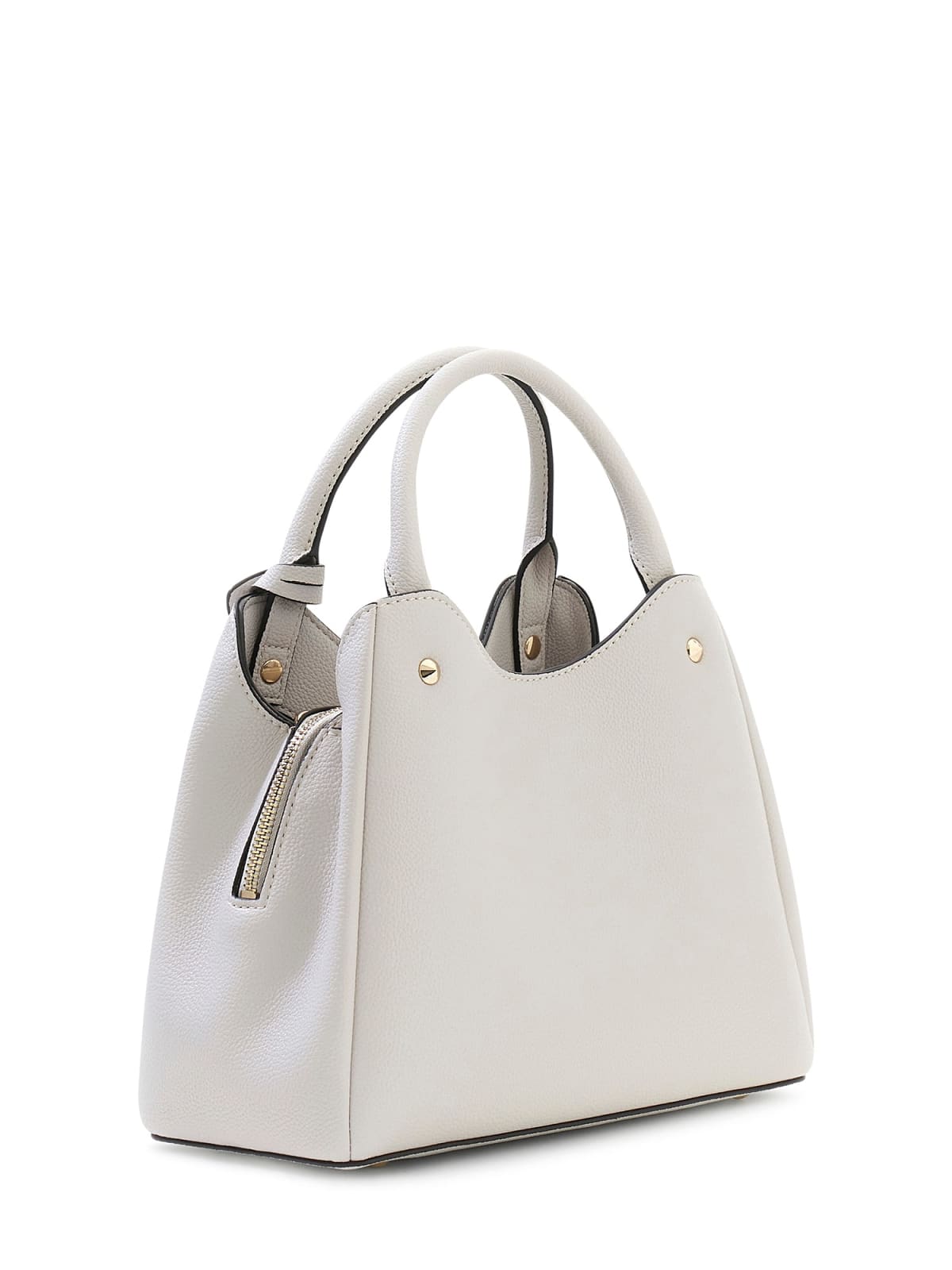 Borsa a mano Guess donna elegante con charm e logo frontale AVORIO TU | Giò Fashion