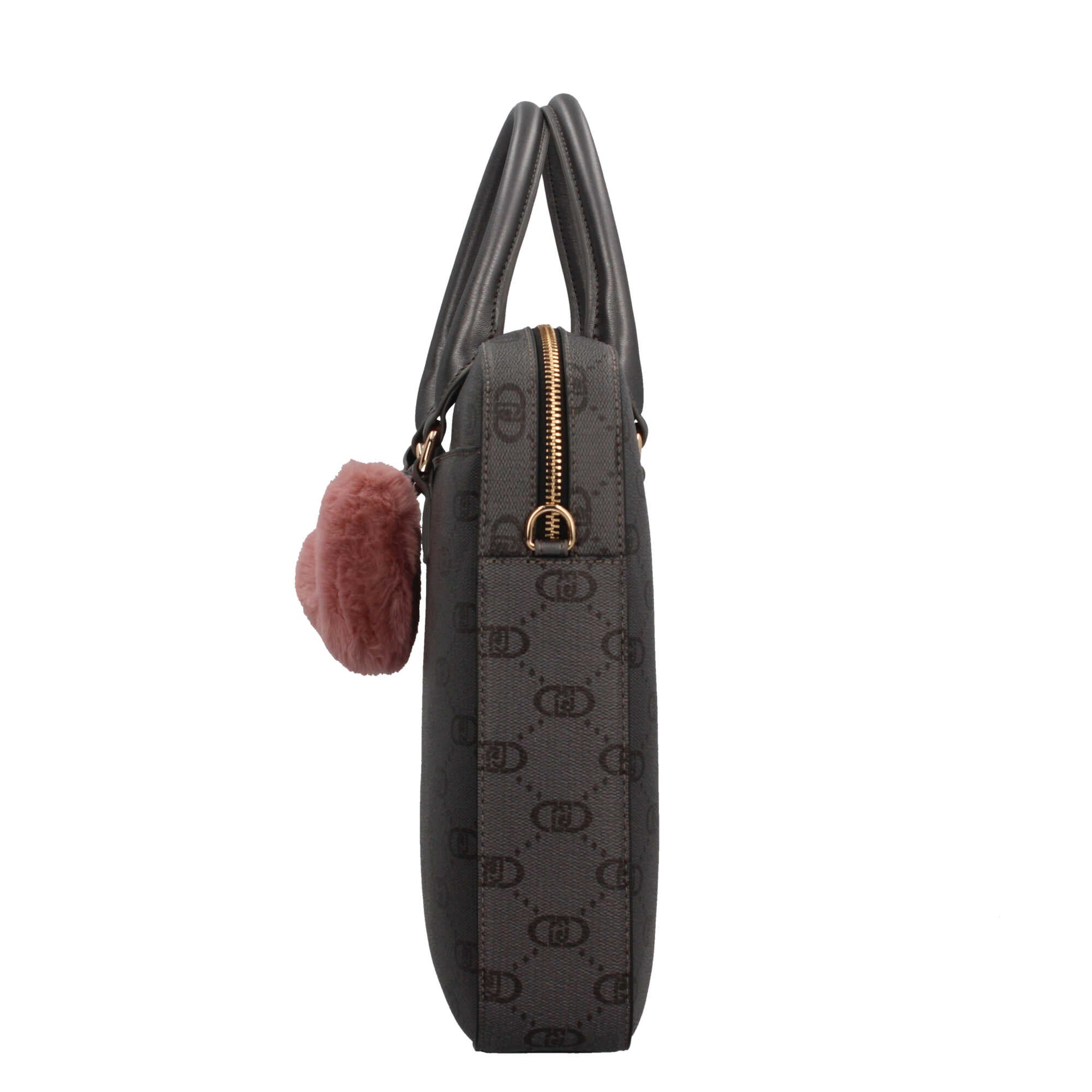 Borsa Liu Jo con Stampa Monogram e Charm Cuore Nero TU | Giò Fashion