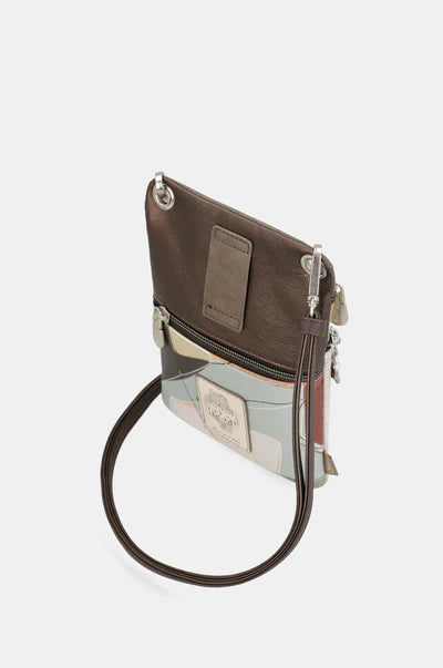 Borsa tracolla donna Anekke piccola con zip e tracolla regolabile Marrone TU | Giò Fashion