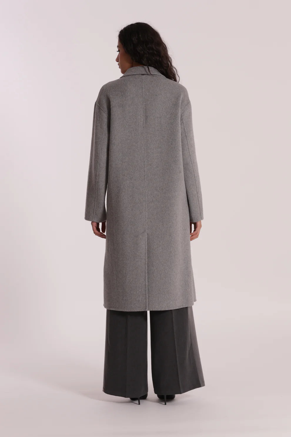 Cappotto lungo donna Mimi Mua doppiopetto elegante Grigio S | Giò Fashion