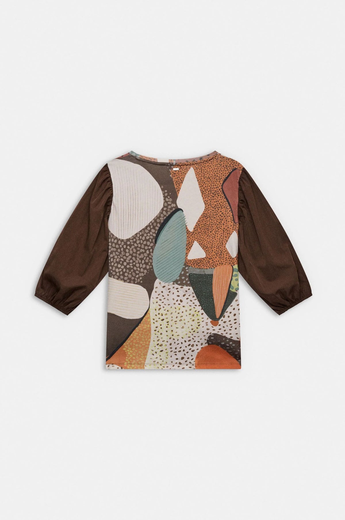 T-Shirt Donna Anekke con Stampa Artistica e Maniche a Sbuffo