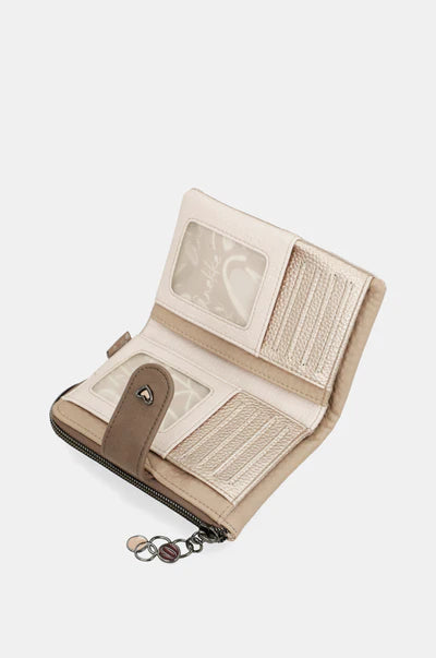 Portafoglio donna Anekke medio con zip organizer carte e monete Beige TU | Giò Fashion