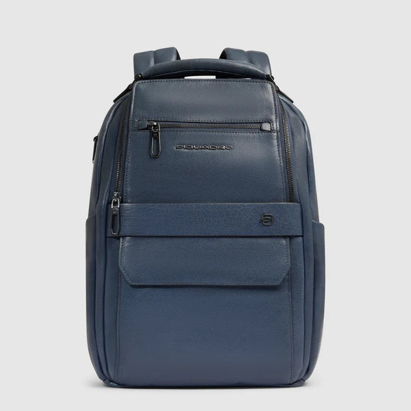 Zaino Piquadro in pelle porta PC 13.3 con doppio scomparto e sistema Shock Absorber AVION TU | Giò Fashion