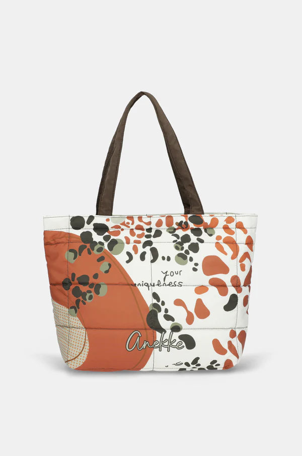 Borsa Shopping Anekke Donna Trapuntata Ampia e Leggera per Uso Quotidiano Arancione TU | Giò Fashion