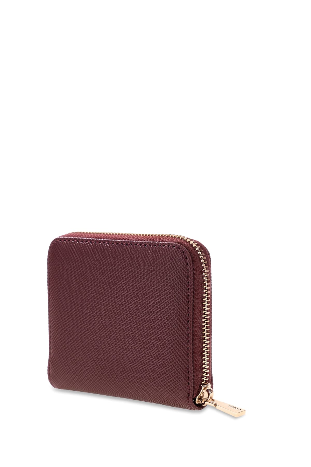 Portafoglio Guess donna con zip logo frontale e texture