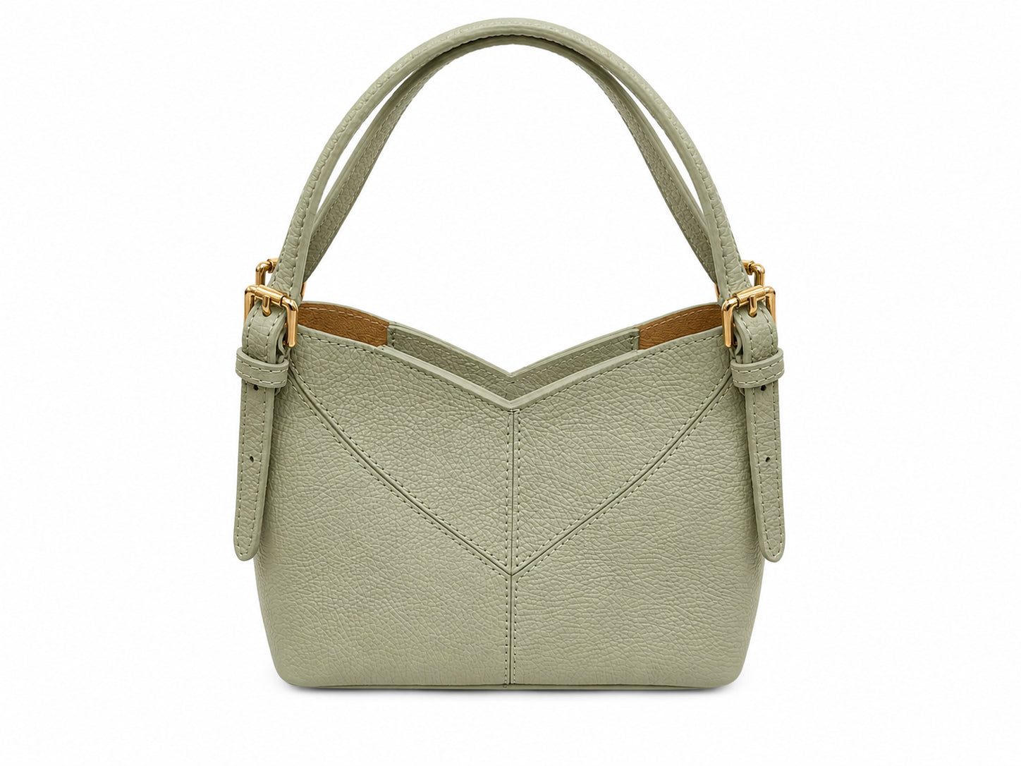 Borsa a Mano Vera Pelle Donna dal Design Geometrico