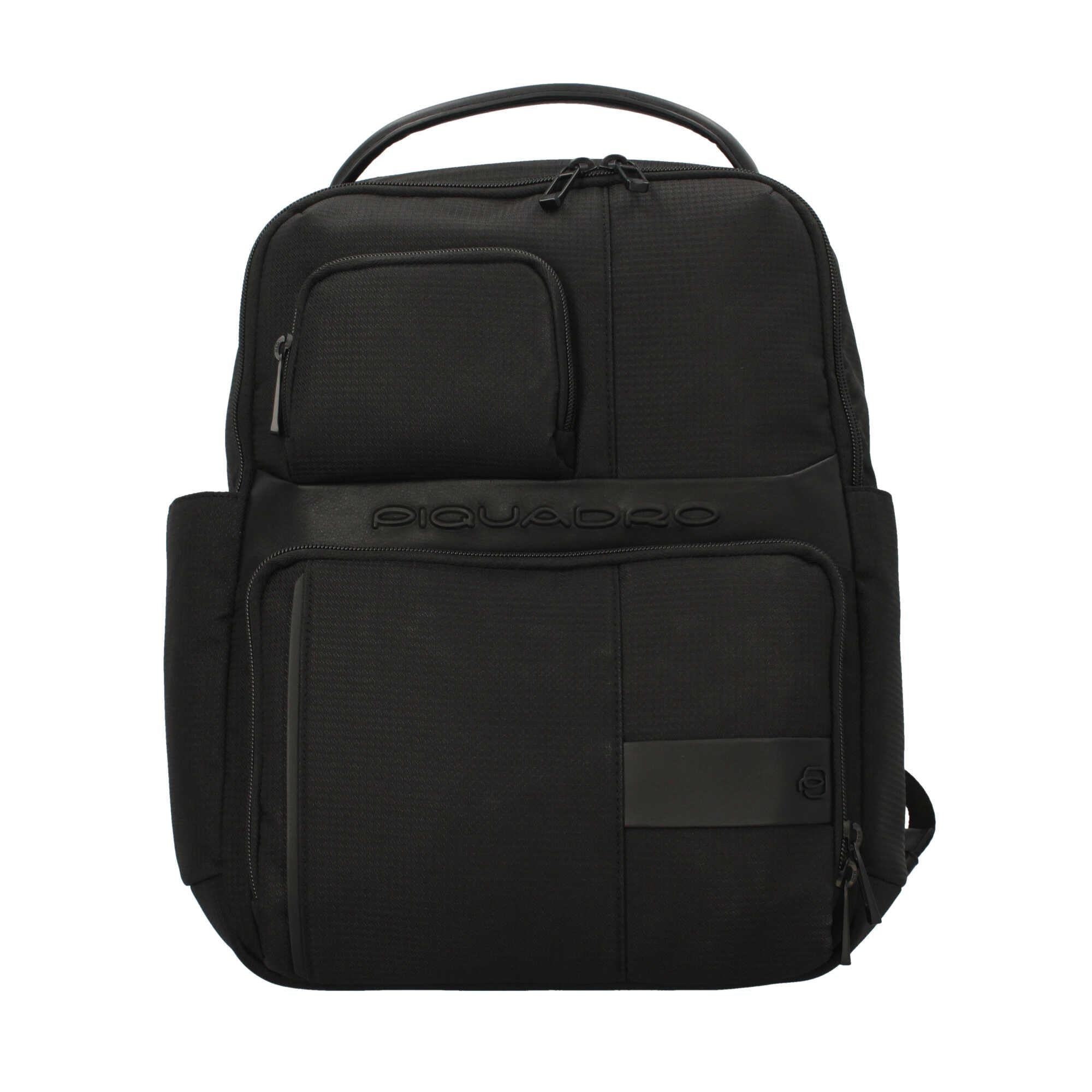 Zaino porta computer Piquadro in tessuto riciclato con tasche organizzate