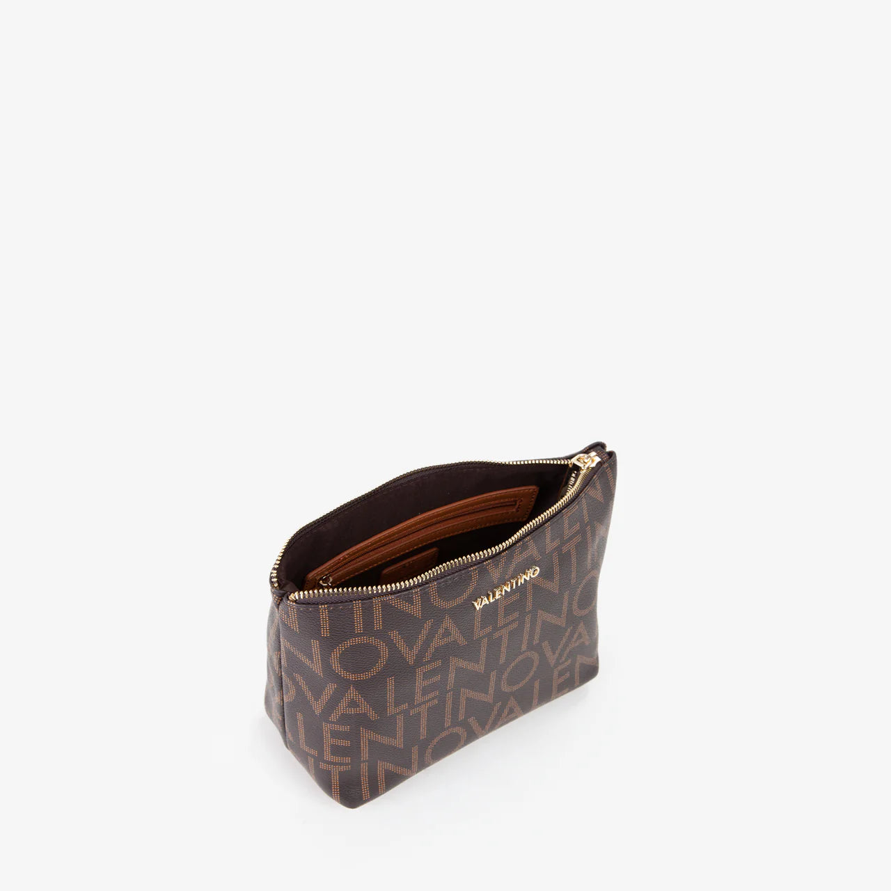 Valentino beauty case logo all over Marrone TU | Giò Fashion