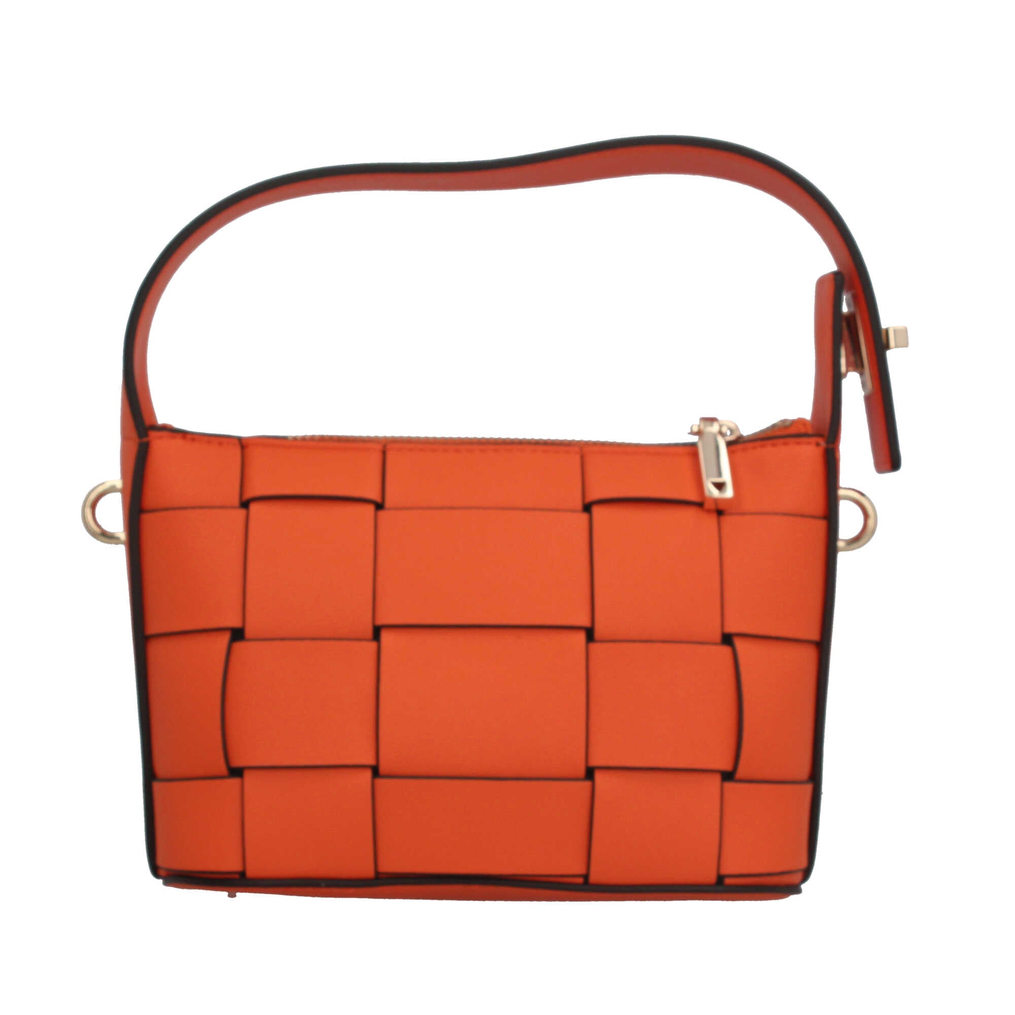 Borsa a spalla Guess intrecciata con logo frontale Arancione TU | Giò Fashion