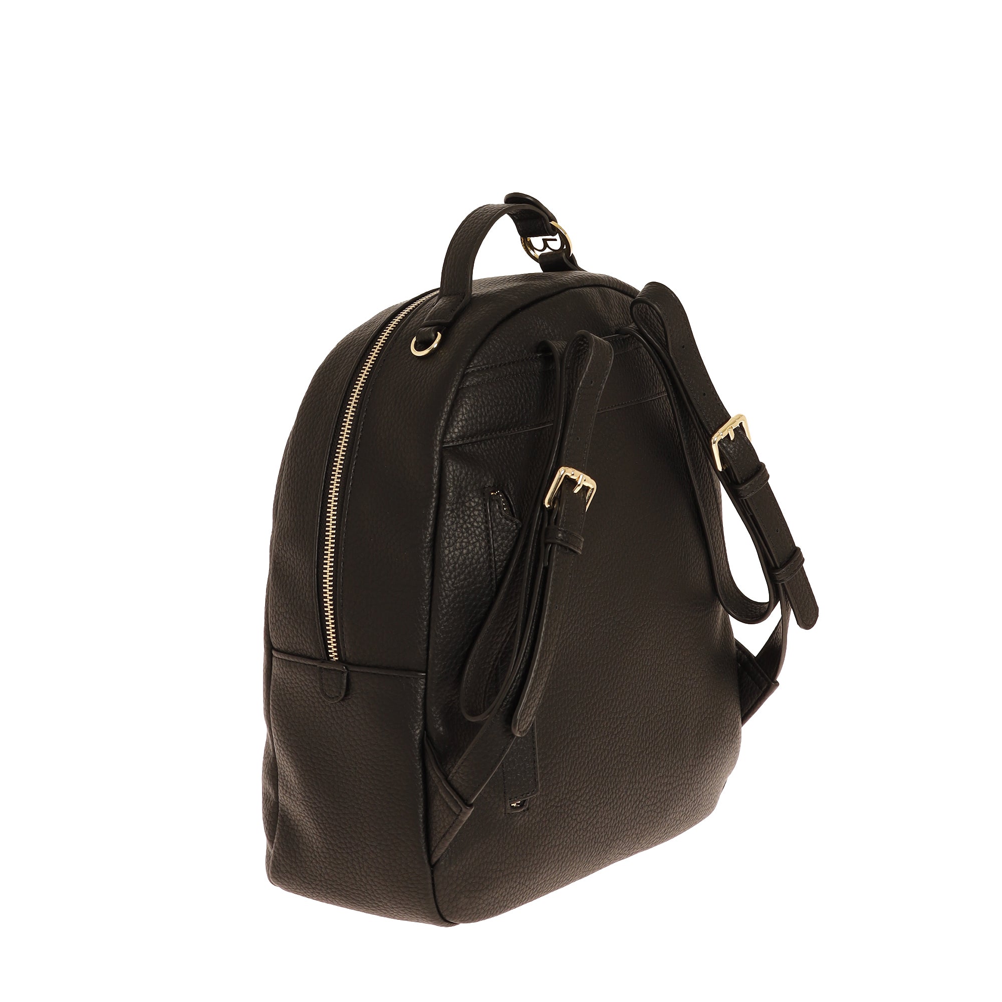 Zaino Byblos donna in ecopelle con zip superiore e dettagli metallici eleganti Nero TU | Giò Fashion