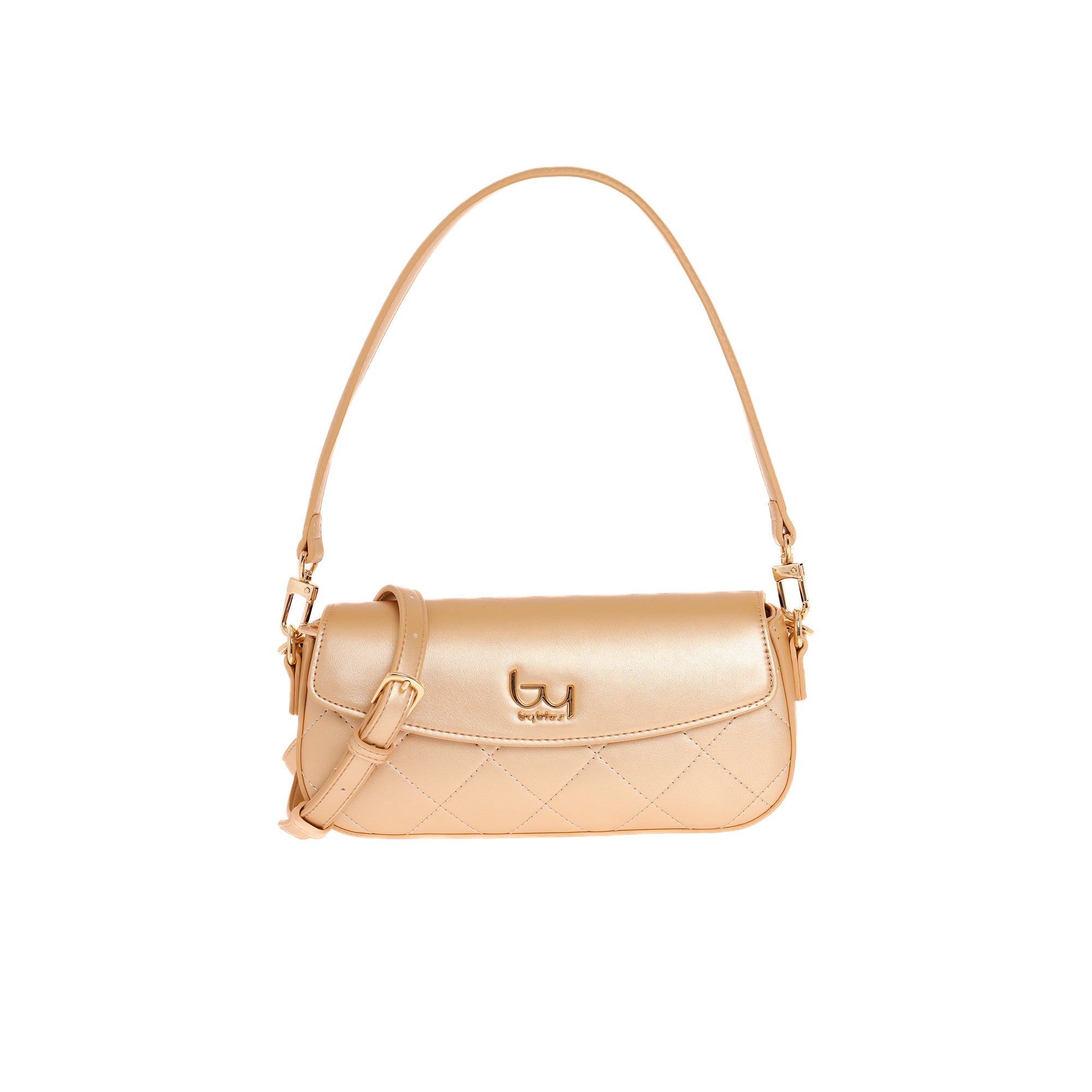 Borsa a spalla Byblos donna trapuntata con patta e tracolla regolabile Oro TU | Giò Fashion