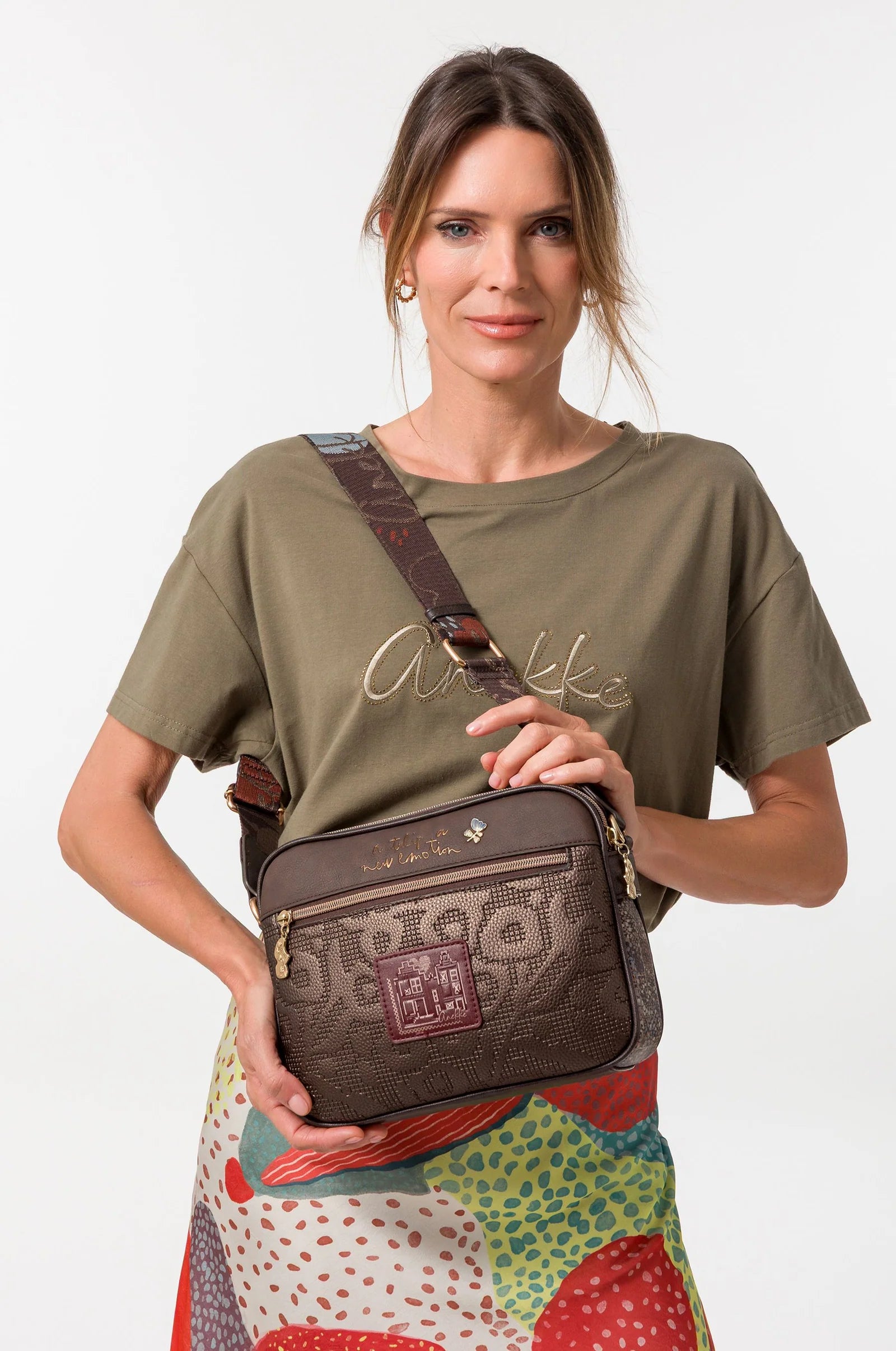 Borsa a Tracolla Donna Anekke con Tasca Frontale