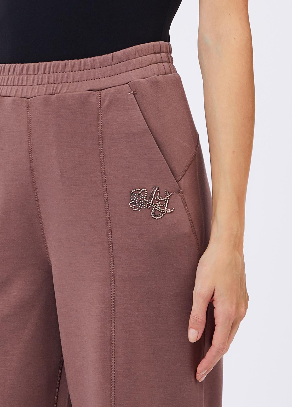 Liu Jo Pantaloni Donna in Scuba con Vita Elasticizzata