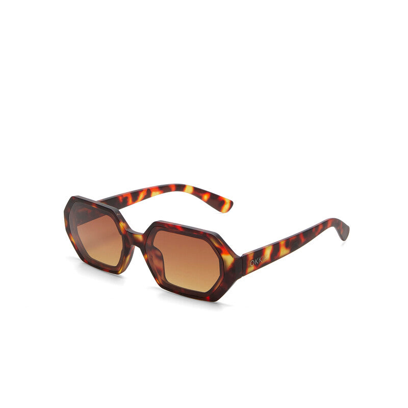 OKKIA Andrea Occhiali da Sole Unisex Esagonali con Lenti Sfumate e Protezione UV400