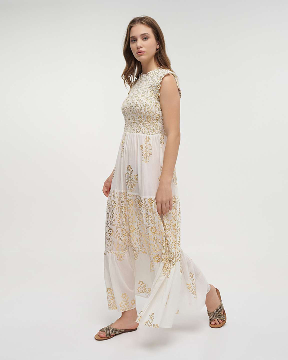 Ble Resort Collection Abito Lungo Senza Maniche con Stampe